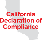 California Declaration of Compliance